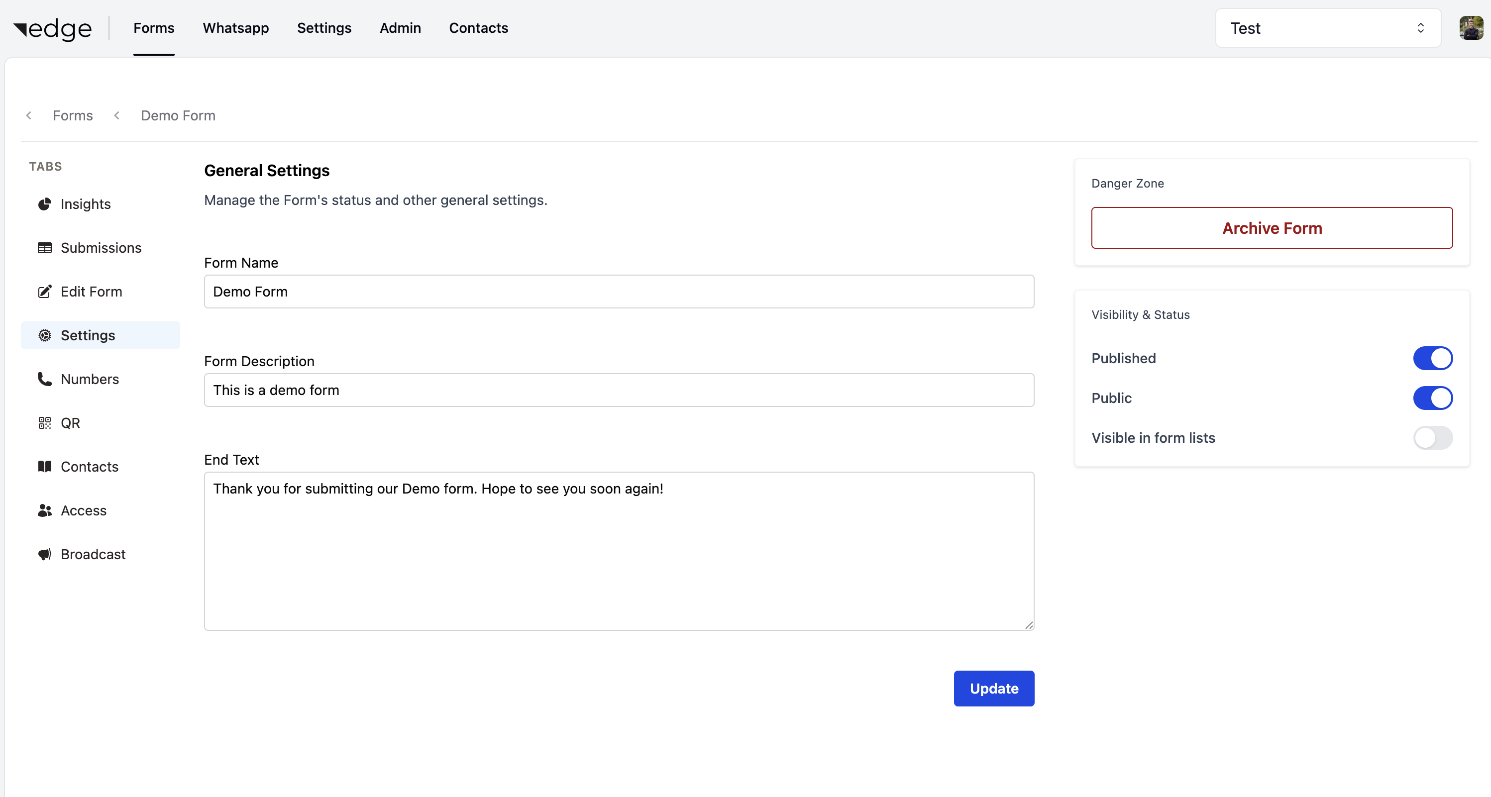 New Question dialog